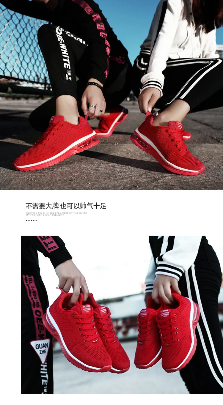 Men's and women's light casual sneakers Breathable mesh surface classic fashion lace-up walking and running shoes sneakers