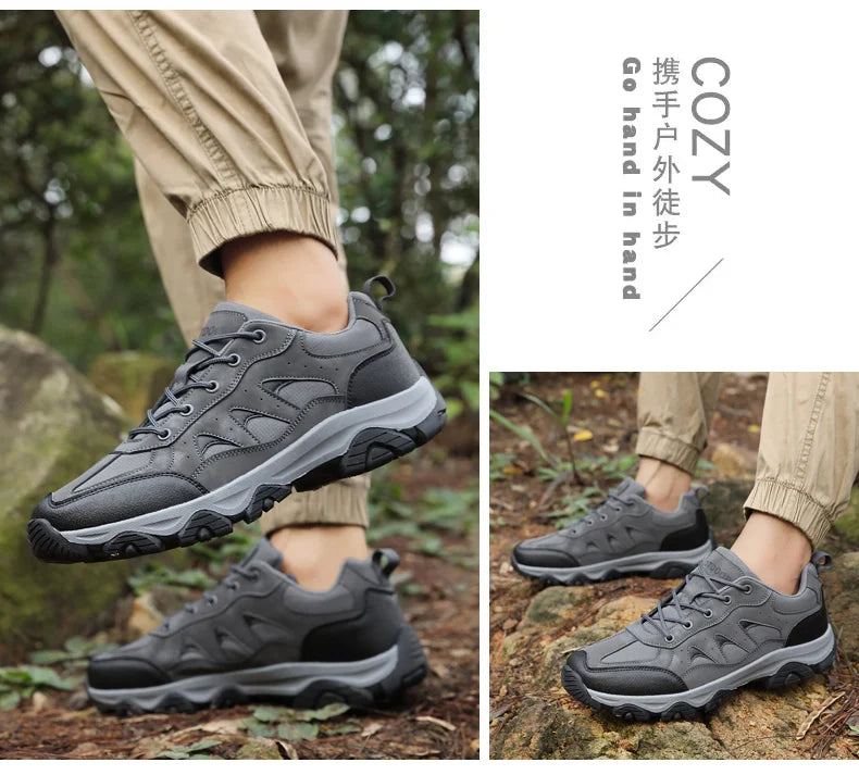 Men's casual sneakers Hiking camping safety boots Hiking sports men's shoes large size flat comfortable fashion walking shoes