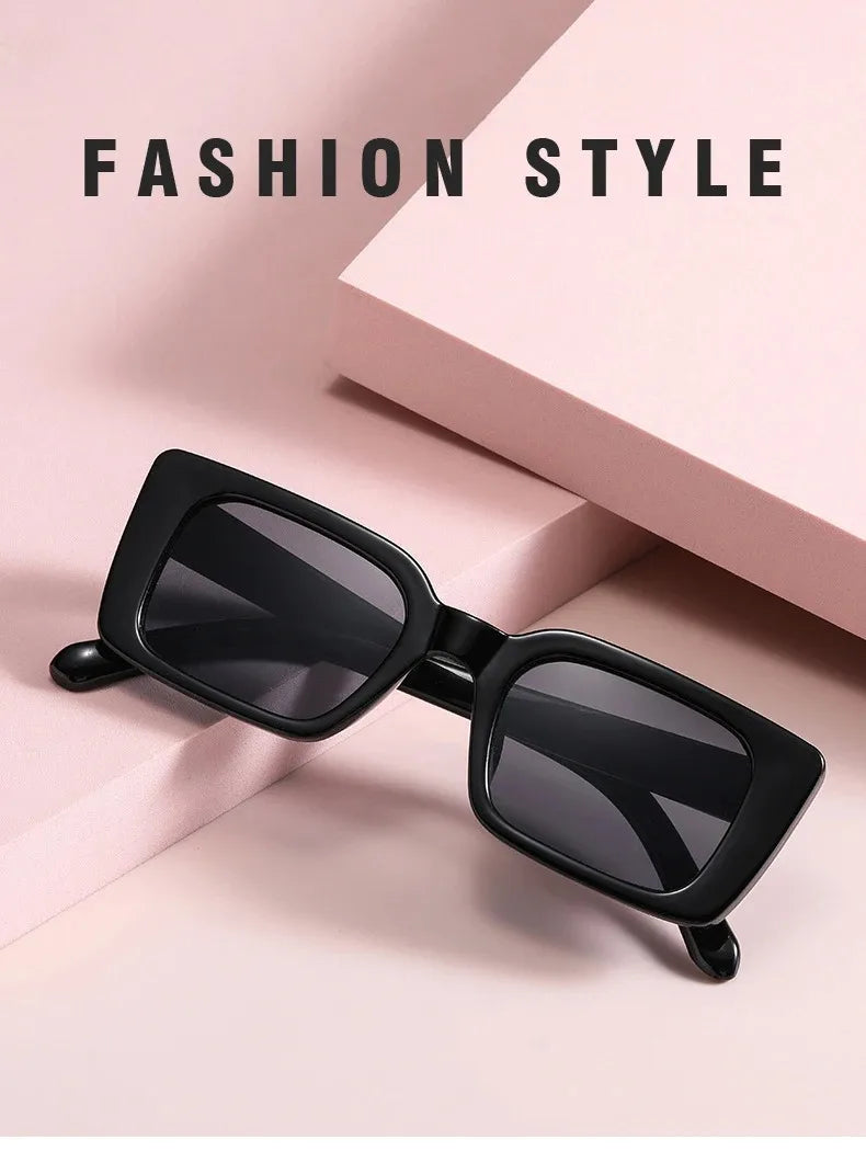 Fashion Square Small Frame Women's Sunglasses retro Style casual Ins Casual Summer Vacation Beach Decorative Glasses