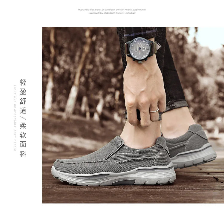 Men's casual canvas flats Men's spring and summer comfortable casual sports shoes large size driving walking shoes new39-48