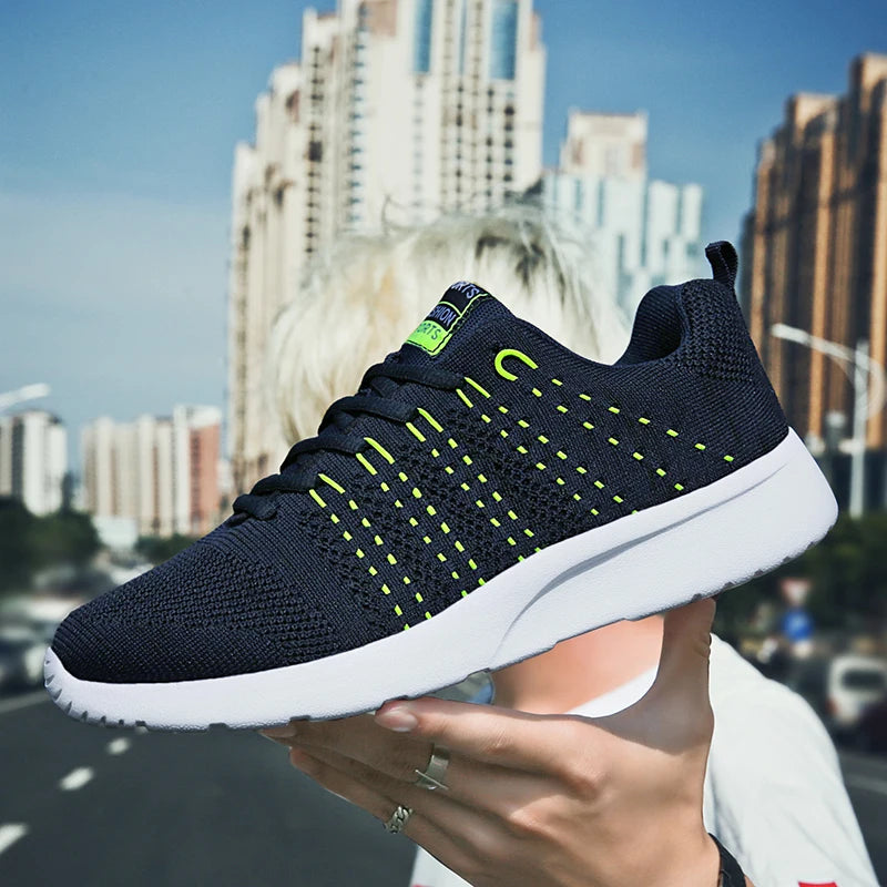 Designer new men's mesh surface breathable casual flat shoes Fashion comfortable non-slip walking running men's shoes