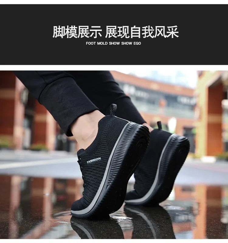 new men's lightweight running shoes casual shoes Breathable walking training shoes non-slip comfortable vulcanized men's