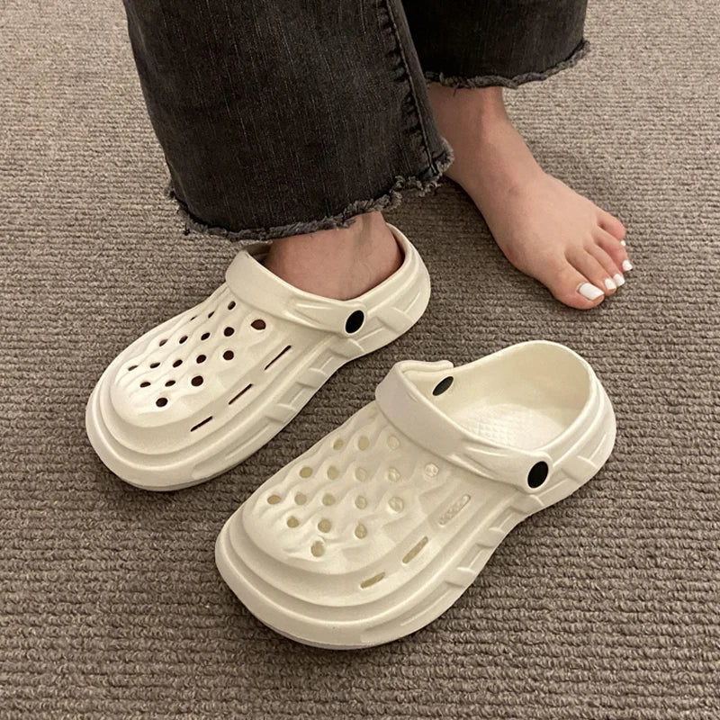 Cute Slippers for Women Summer 2024 New Indoor Home, Anti slip Bathroom, Shower EVA Slippers, Internet Red Thick Sole, Comfortab