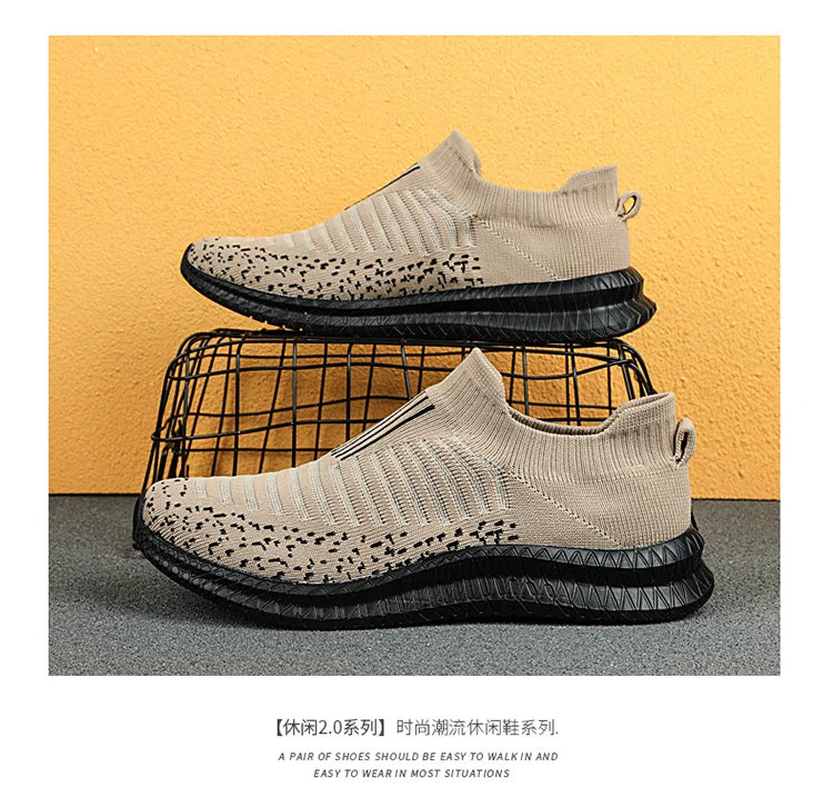 2024 new spring and autumn leisure fashion design lightweight breathable walking men's sports casual shoes fitness shoes