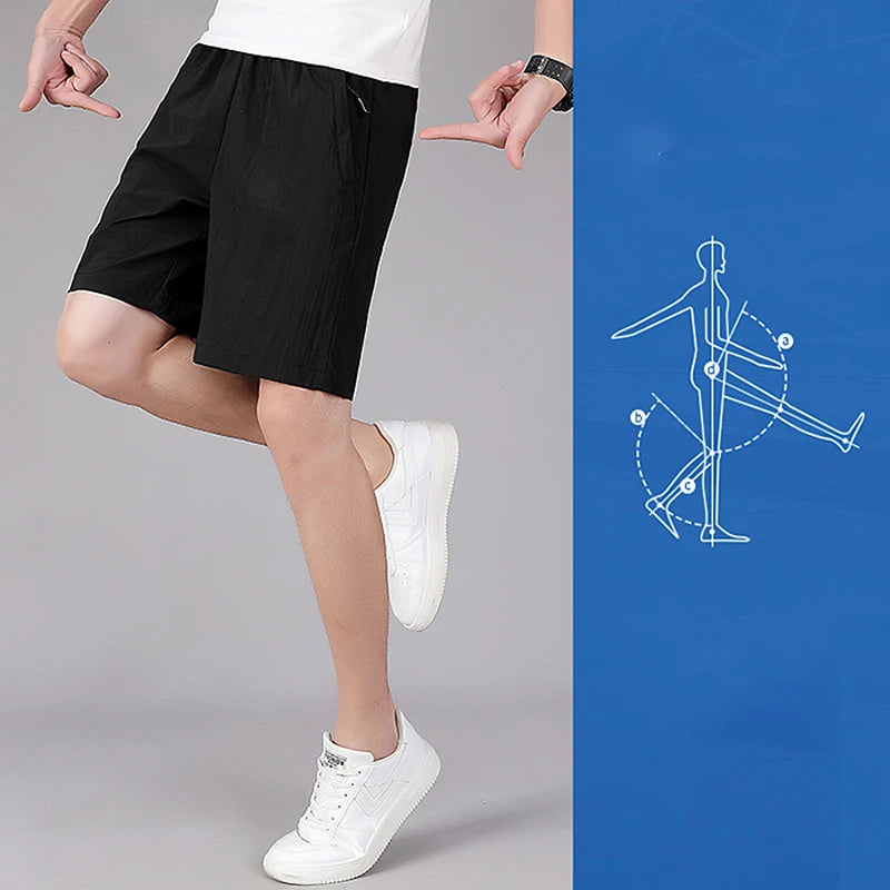 Summer Men Quick Dry Breathable Fitness Joggers Shorts Mens Casual Sport Gym Beach Outdoor Shorts Pants Male Plus Size 12XL 15XL