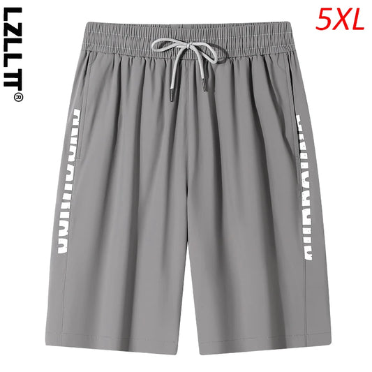 Summer Men Casual Breathable Quick Dry Sport Shorts Mens Cool Ice Running Gym Beach Shorts Mans Joggers Bermuda Shorts Male 5XL