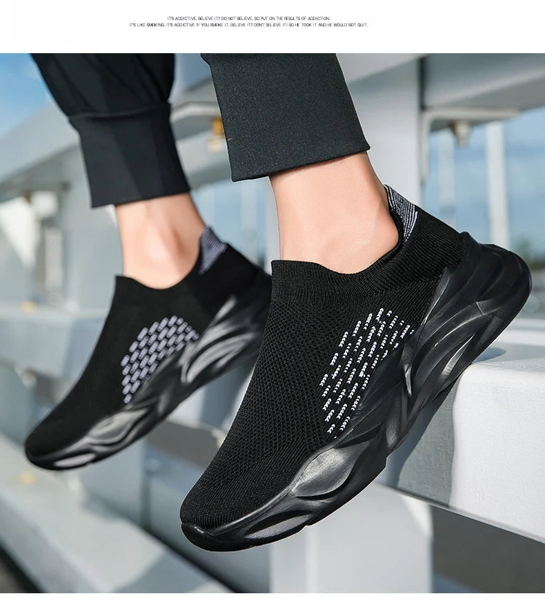 New men's and women's spring and autumn lovers flying woven sports casual shoes large size running shoes men's and women's shoes