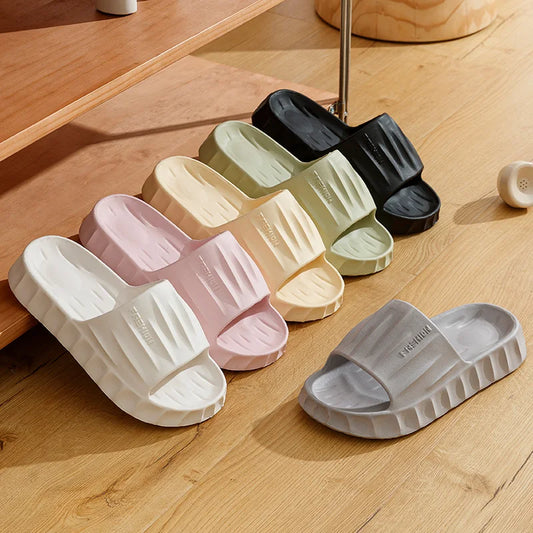 Home Thick Bottom Platform Slippers Women Eva Anti Slip Bathroom Slippers Woman 2024 Summer Couple Indoor Outdoor Slides Sandals