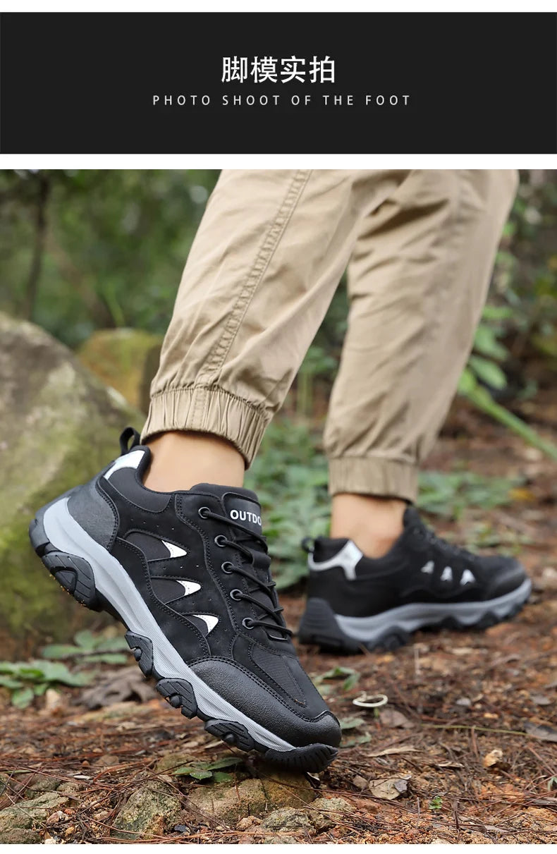 Men's casual sneakers Hiking camping safety boots Hiking sports men's shoes large size flat comfortable fashion walking shoes