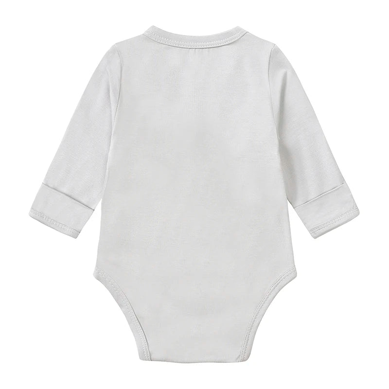 Bamboo Fiber Bodysuit for Newborn Girls Fashion Solid Color Long Sleeve Baby Boy Clothes Summer Newborn Clothes 0-24 Months