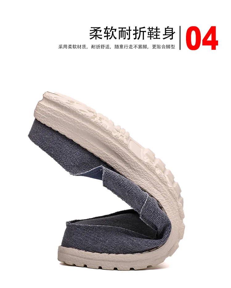 Spring and summer new canvas shoes for men light comfortable casual fashion sports half slipper plus size men's shoes