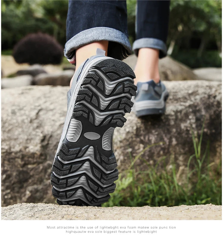 Large size men and women new spring and autumn leisure sports mountaineering shoes lovers anti-slip wear-resistant walking shoes