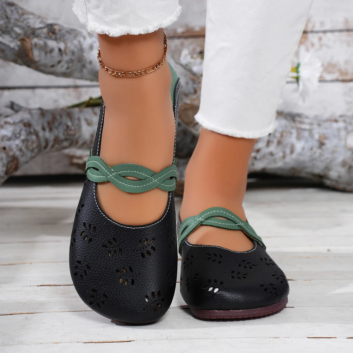 Women's casual flat sole single shoes, comfortable and versatile soft sole loafers, fashionable Mary Jane ballet shoes