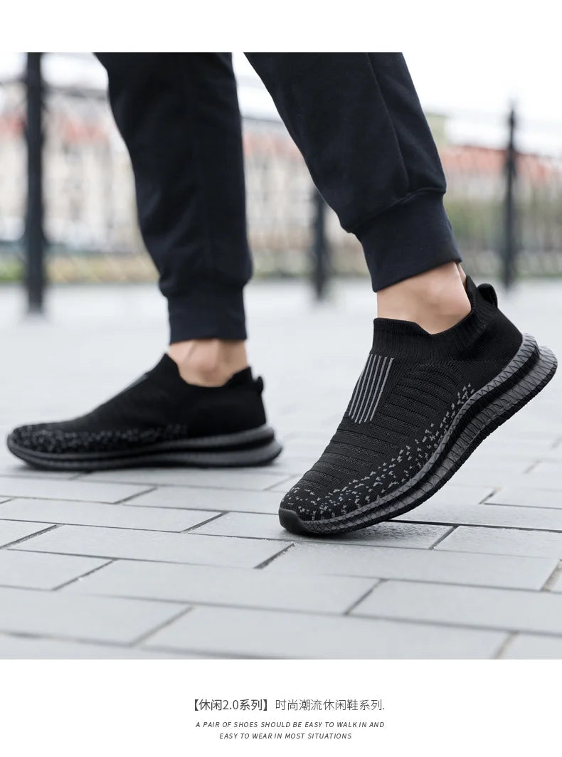 Men's sports casual shoes breathable large size comfortable fashion spring and autumn walking fitness men's shoes light