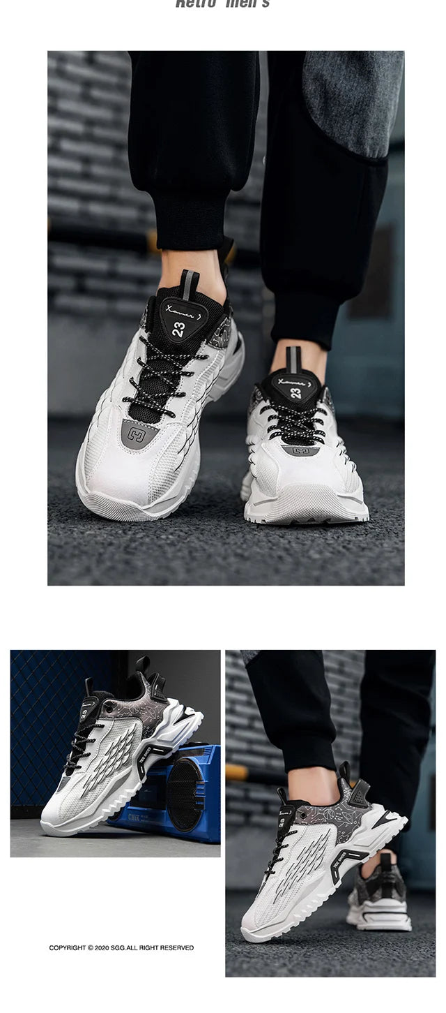 New men's 2024 running shoes mesh surface breathable outdoor sports shoes light casual shoes Spring and Autumn designer