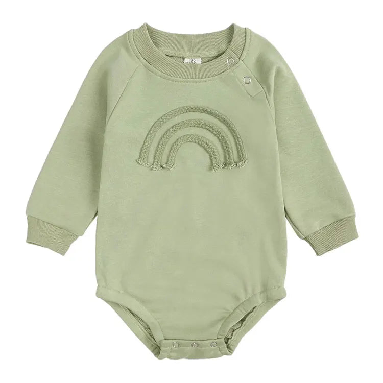 Fashion Rainbow Baby Girl Bodysuit Spring Autumn Newborn Clothes Boys Bodysuit Cotton Long Sleeves Baby Bodysuit 3-24 Months