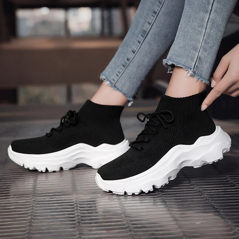 Men's and women's casual couple shoes large size lace up high top comfortable breathable vulcanized sports shoes men's shoes