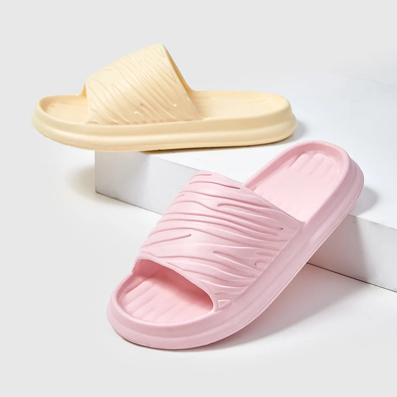 Soft Eva Thick Platform Slippers for Women Indoor Bathroom Flip Flops Anti Slip Flat Heels Beach Sandals Ladies Summer Shoes