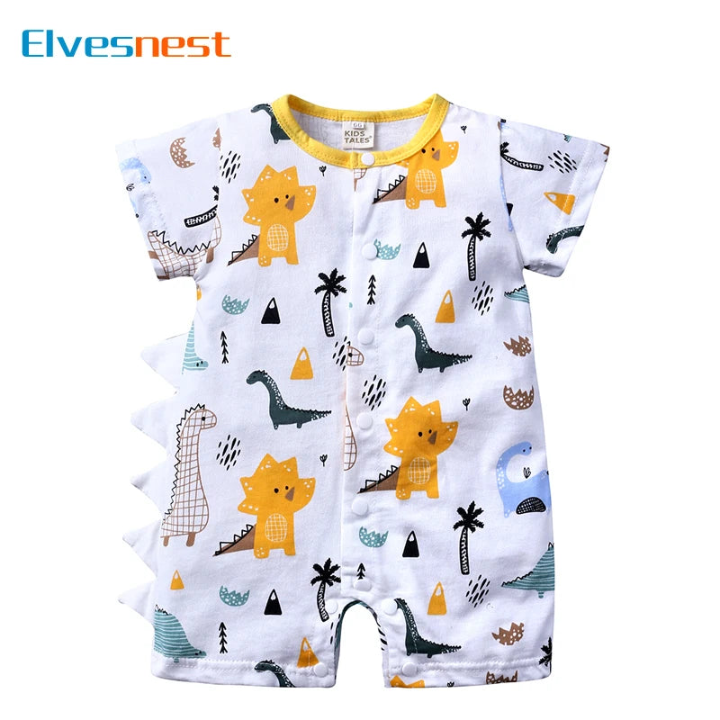 Cartoon Baby Clothes Girl  Rompers Cotton Short Sleeve Baby Boys Clothes Summer Newborn Boy Rompers 3-18Months