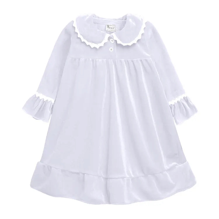 Solid Color Girls Casual Dresses Winter Kids Dresses for Girls Cotton Long Sleeve Children Clothing Girls Dress 1-11 Years