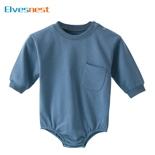 Spring Autumn Baby Clothes Girls Bodysuits Fashion Solid Color Baby Boy Clothes Cotton Long Sleeve Newborn Clothing 3-24 Months