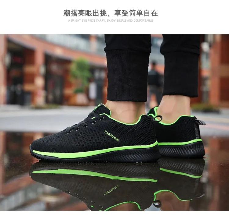 new men's lightweight running shoes casual shoes Breathable walking training shoes non-slip comfortable vulcanized men's