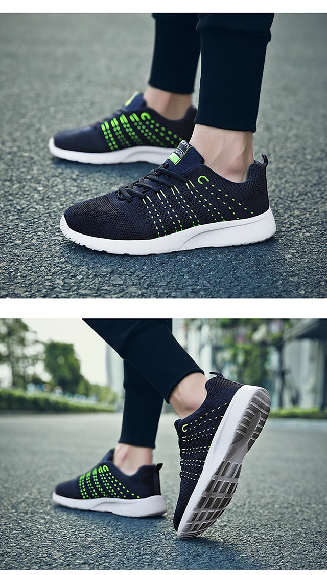 Designer new men's mesh surface breathable casual flat shoes Fashion comfortable non-slip walking running men's shoes