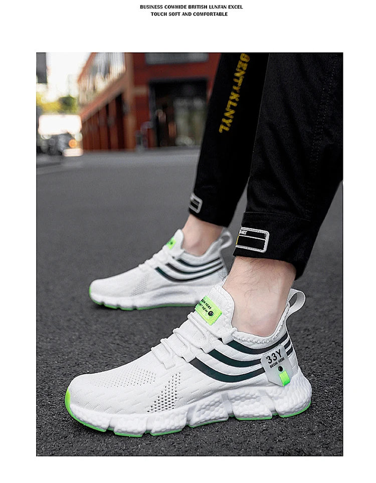 Men's and women's casual sneakers Breathable lightweight loafers Outdoor mesh walking New running shoes couple plus size