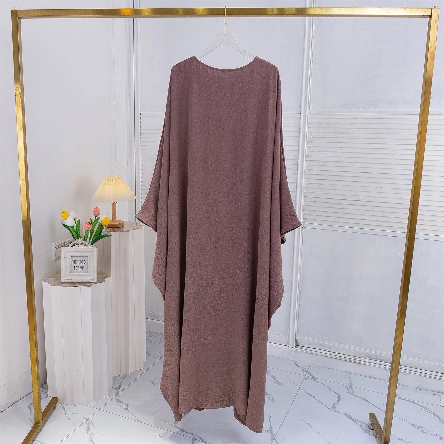 Muslim Abayas Loose Long Maxi Dresses Women Jilbabs Muslim Islamic Dress Full Sleeve O-neck Casual Solid Ramadan Dresses Abaya