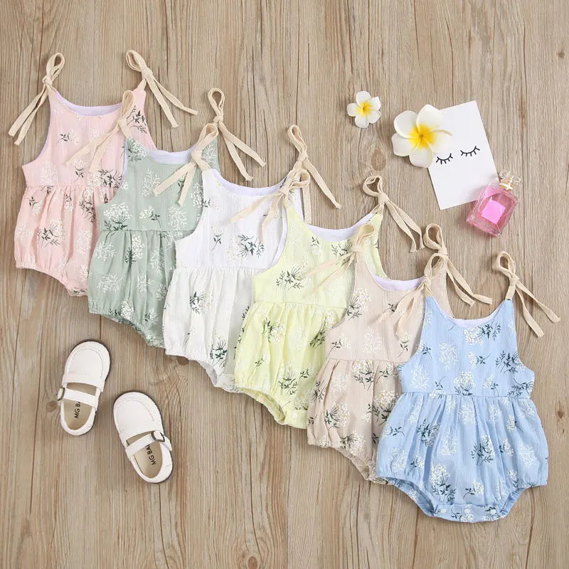 Fashion Print Newborn Clothes Girls Bodysuits Summer Baby Boys Clothes Cotton Sleeveless Infant Clothing Bodysuits 3-24 Months