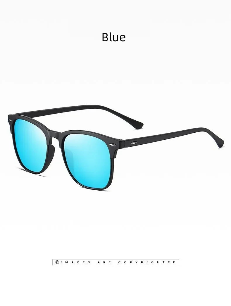 Polarized Coated Sunglasses Seaside Street Photos Retro and Fashionable Rice Studded Glasses Men Women Sports Driving Sun Glasse