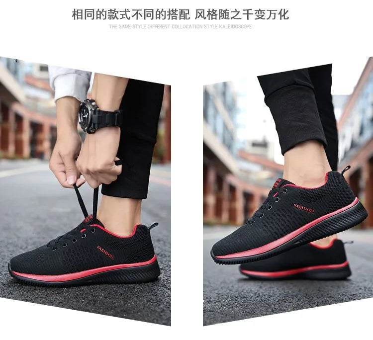 new men's lightweight running shoes casual shoes Breathable walking training shoes non-slip comfortable vulcanized men's