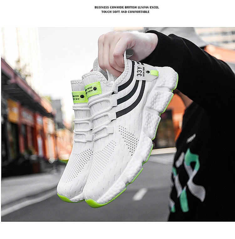 Men's and women's casual sneakers Breathable lightweight loafers Outdoor mesh walking New running shoes couple plus size