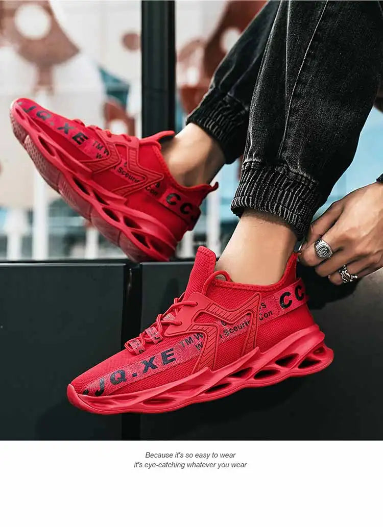 Men's mesh sports shoes fashion casual vulcanized shoes breathable thick soles large size men's shoes new 2024