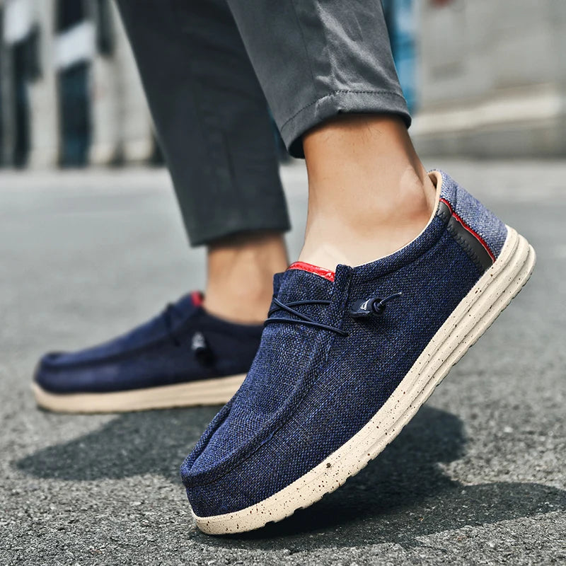 New large size men's canvas shoes thick sole light leisure sneakers men loafers walking sports fashion men's vulcanized shoes