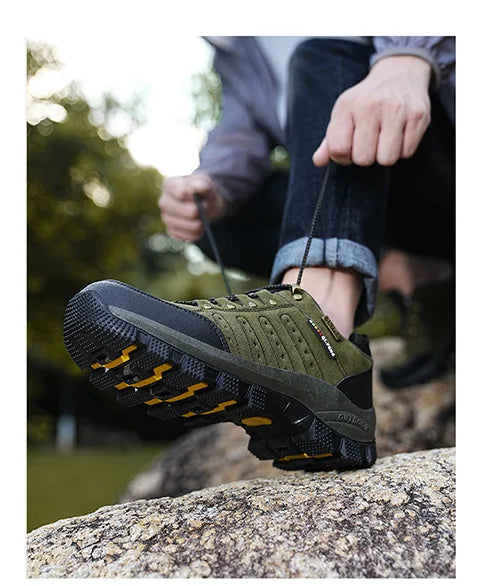 2024 Men's leisure sports outdoor hiking shoes plus size men jogging mountaineering men's shoes non-slip Spring and autumn new