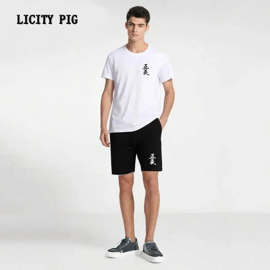 2024 Cotton Shorts Sets Men Short Sleeve Tshirt Shorts Cotton 2 Piece Jogging Sets Gym Sport Suits Fitness Suits Outfits Clothes