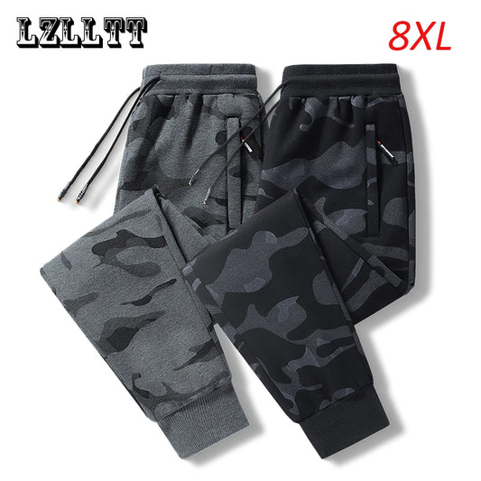 Spring Autumn Men Causal Camouflage Jogger Pants Sweatpants Mens Drawstring Fashion Trousers Sport Pants Male Large Size 7XL 8XL