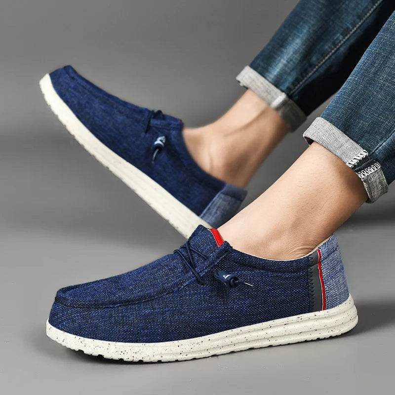 New large size men's canvas shoes thick sole light leisure sneakers men loafers walking sports fashion men's vulcanized shoes