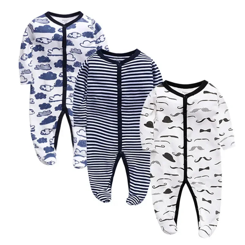 Cartoon Newborn Boys Bodysuit Spring Autumn Baby Girl Clothes Cotton Long Sleeve Baby Bodysuit Infant Clothing 3-24 Months