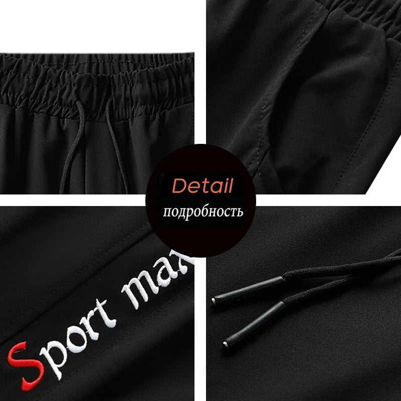 2023 Spring Autumn Men Casual Sweatpants Joggers Pants Mens Drawstring Sport Trousers Outer Outdoor Tracksuit Male Plus Size 8XL