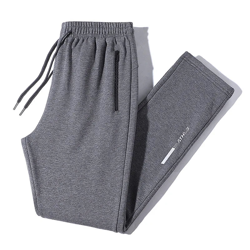 Spring Autumn Men Solid Sweatpants Jogger Pants Mens Drawstring Cotton Casual Trousers Outer Sport Tracksuit Male Plus Size 8XL