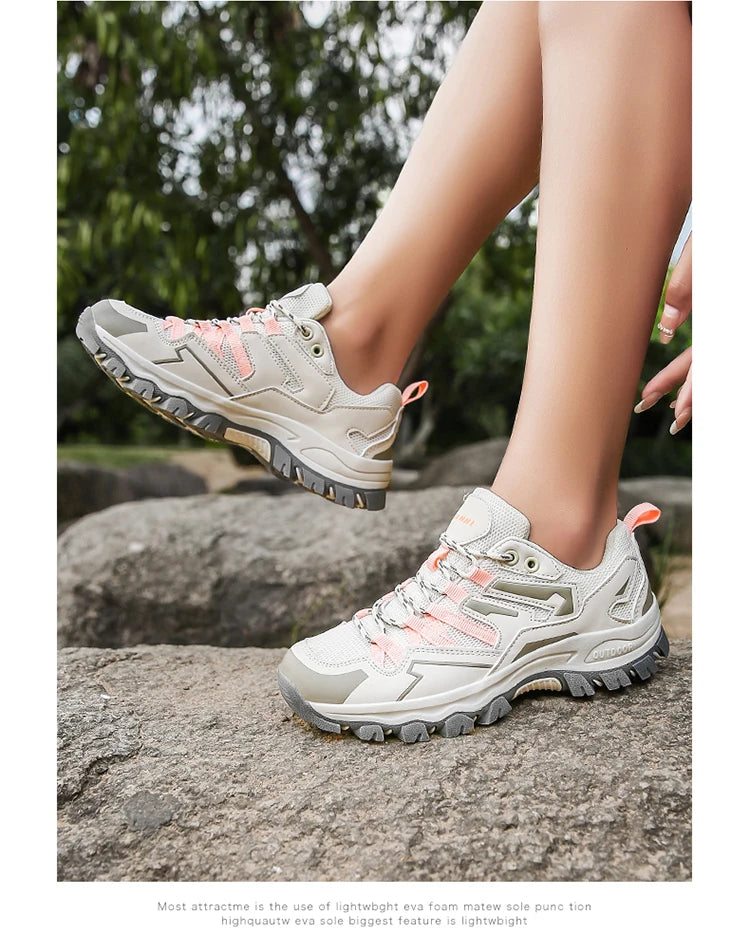 Large size men and women new spring and autumn leisure sports mountaineering shoes lovers anti-slip wear-resistant walking shoes