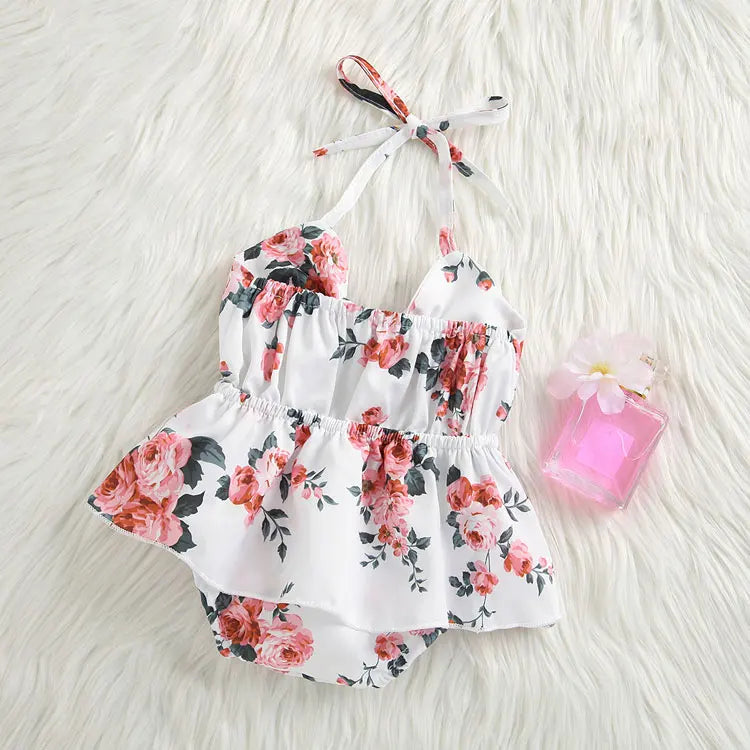 Fashion Floral Print Newborn Clothes Girls Bodysuits Cotton Sleeveless Baby Girl Clothes Summer Infant Clothing 3-18 Months