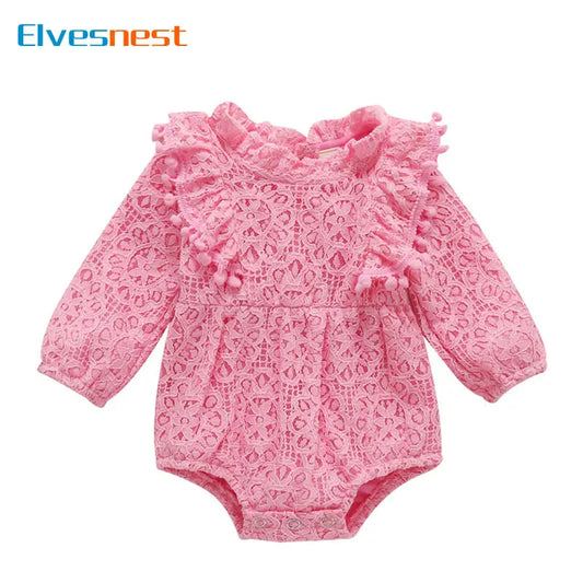 Summer Newborn Clothes Girls Bodysuit Fashion Solid Color Baby Girl Clothes Cotton Long Sleeve Infant Clothng 3-12 Months