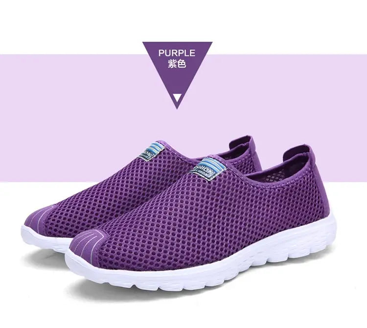 Couples summer Breathable net outdoor non-slip light walking casual walking shoes Walking men and women can be large size