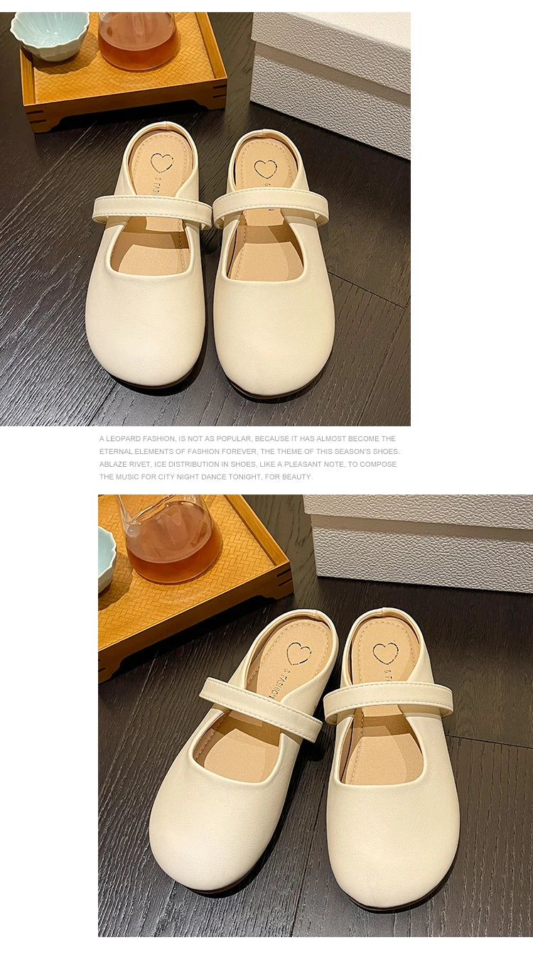 Women's casual flat slippers 2024 New Fashion Outwear Muller Shoes Network Red Tide Flow Anti slip Slippers