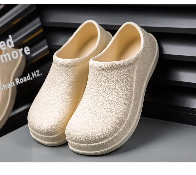 Non-slip kitchen shoes Oil-proof waterproof work shoes Large size casual fashion thick soled wear-resistant men's shoes