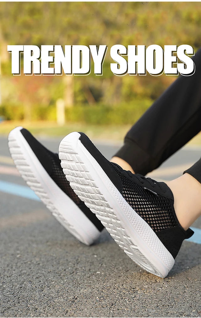 Men's shoes spring summer new soft sole loafers Casual shoes Light fashion mesh leisure sports tennis big size 39-46