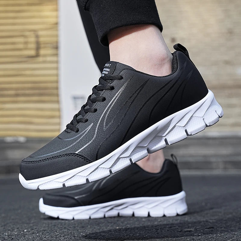 New large men's casual shoes sports fashion platform sneakers mesh breathable men's running shoes vulcanized men's loafers